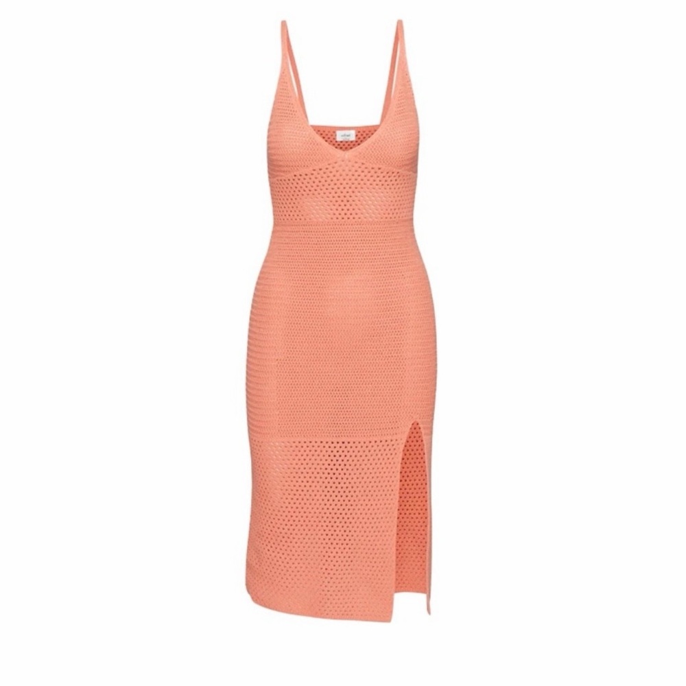 Aritzia Peach Midi Dress